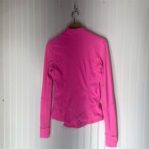Lululemon Define Jacket 6 Raspberry Glo Pink Full Zip Slim Fit Luon Thumbholes - Picture 3 of 6